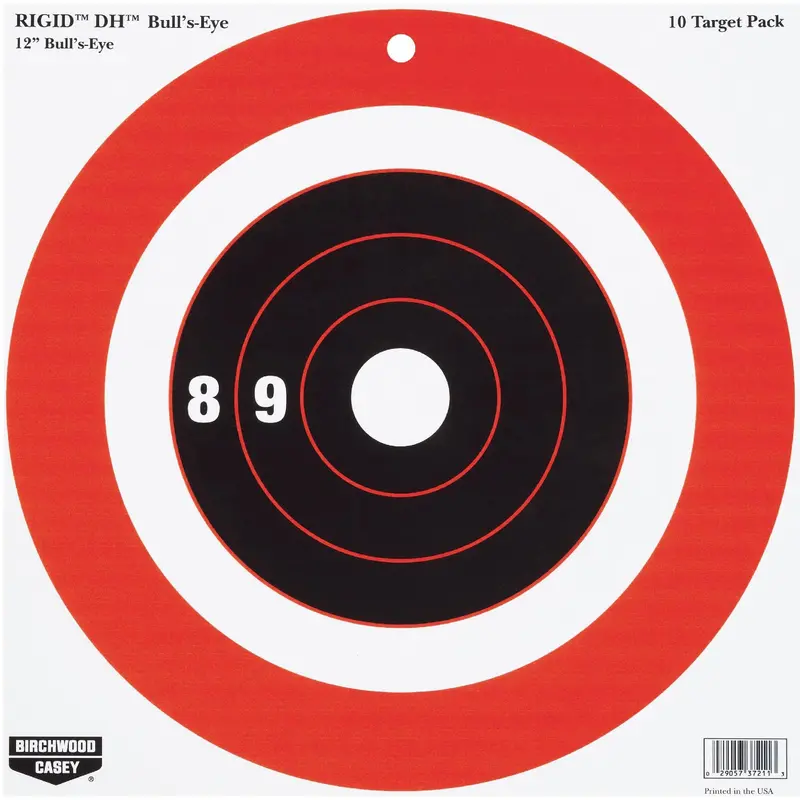Rigid 12" Double-Hit Bullseye Target – Pack Of 10 1