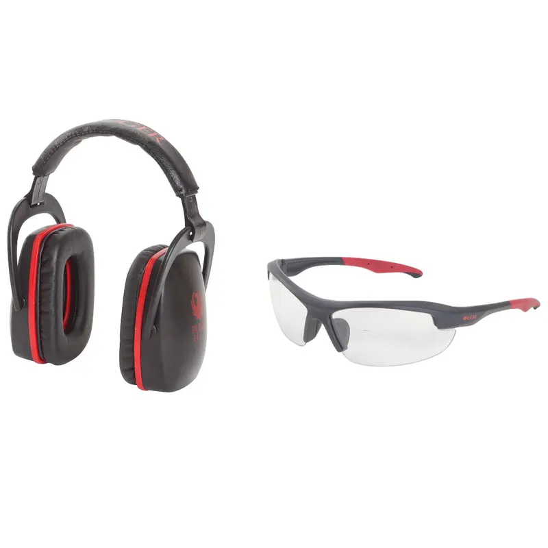 Ruger Conix Ballistic Ear Muffs & Safety Glasses Combo Set 1