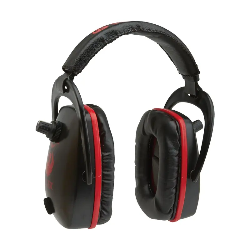 Ruger Conix Electronic Shooting Muff – Nrr 27Db, Black & Red 1