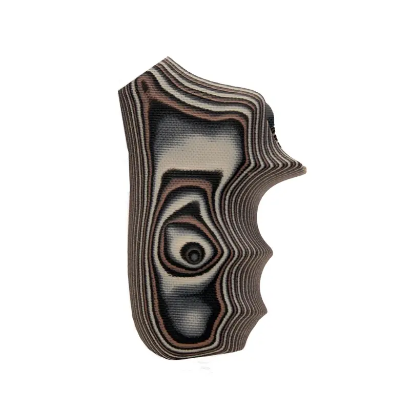Ruger Lcr Replacement Grip – Enclosed Hammer Design, Smith G10 With G-Mascus Black-Gray Finish 1