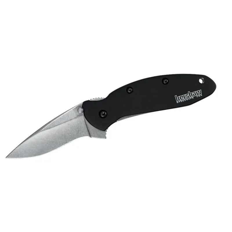 Scallion Pocket Knife – Black-Stonewash Blade, Retail Boxed 1