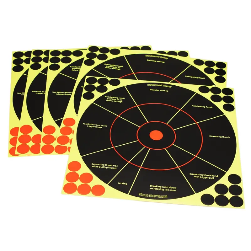 Shoot-N-C Handgun Training Target – 12" Diameter, 100-Pack 1