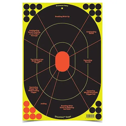 Shoot-N-C Handgun Training Target – 12" X 18", 5-Pack For Rapid Feedback 1