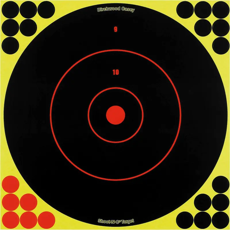 Shoot-N-C Src-5 Bull’S-Eye Target – 12 In Round, 200-Yard Rated, 5-Pack 1