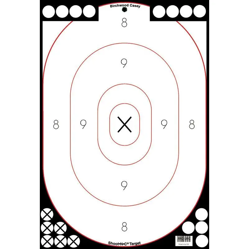 Shoot-N-C White-And-Black Silhouette Target – 12" X 18", 5-Piece Set 1
