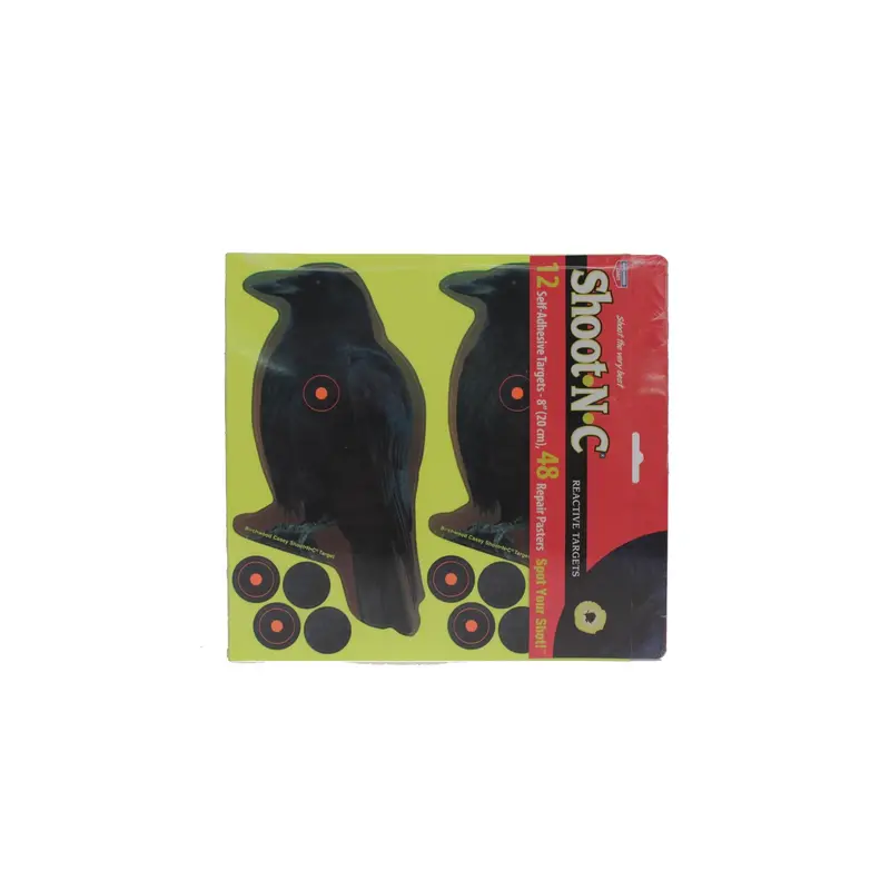 Shoot-N-Crow 8-Inch Crow-Shaped Target Pack – Includes 12 Self-Adhesive Targets 1