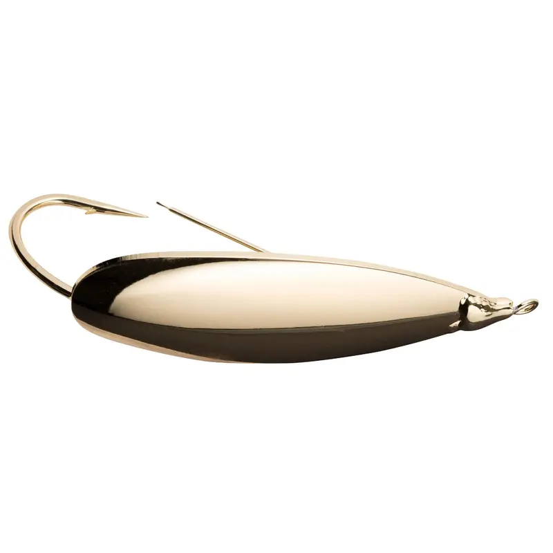 Silver Minnow Hard Bait – 2-Inch Single-Hook Lure In Metallic Gold 1