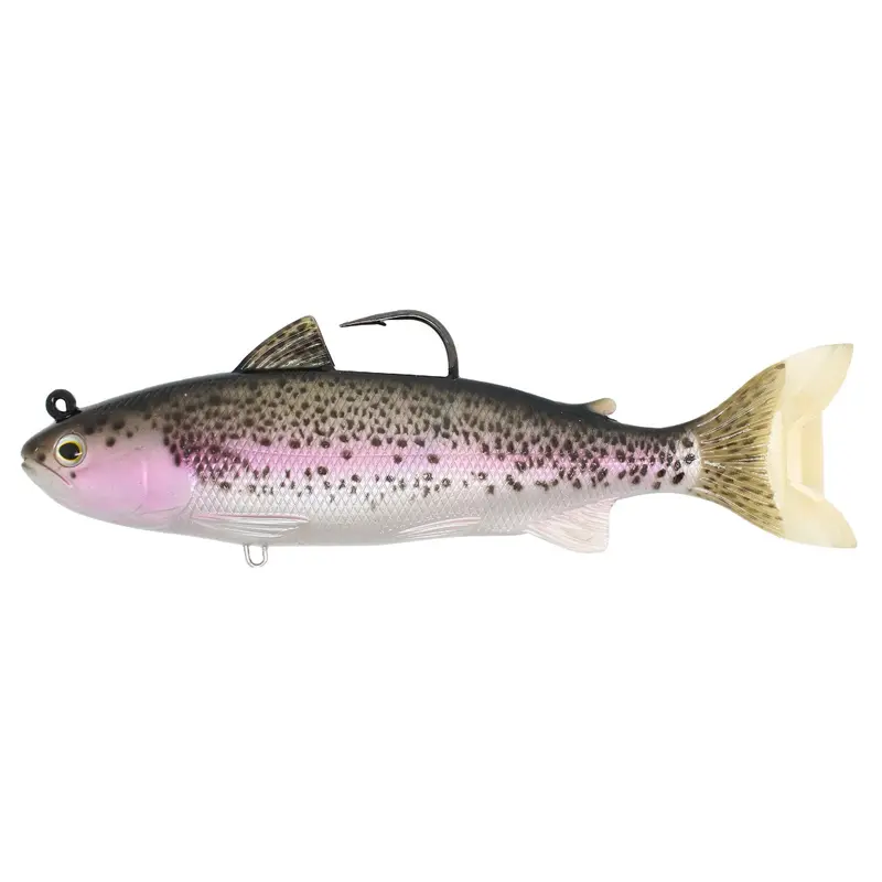 Silver-Violet Trout (Parr) Soft Bait – 7.5-Inch Freshwater Swim Bait With 11/0 Hook, Medium-Slow Sinking 1