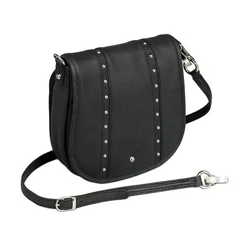 Simple Bling Flap Bag – Stylish Black Finish 1