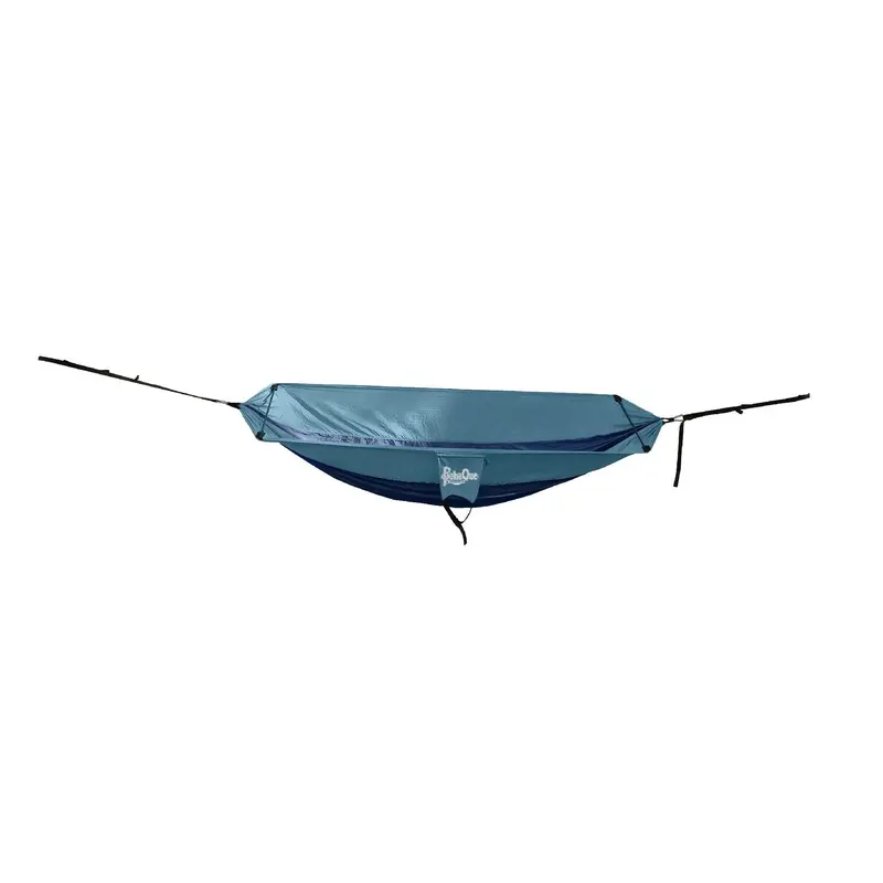 Single-Person Hammock – Navy And Light Blue Dual-Tone 1