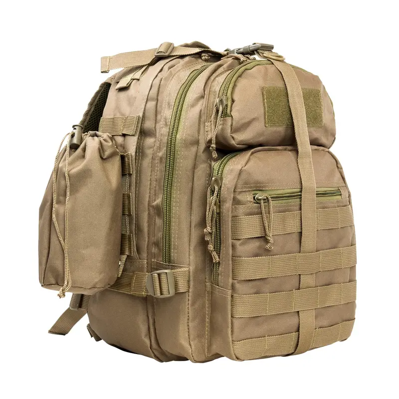 Single-Strap Tan Compact Backpack 1