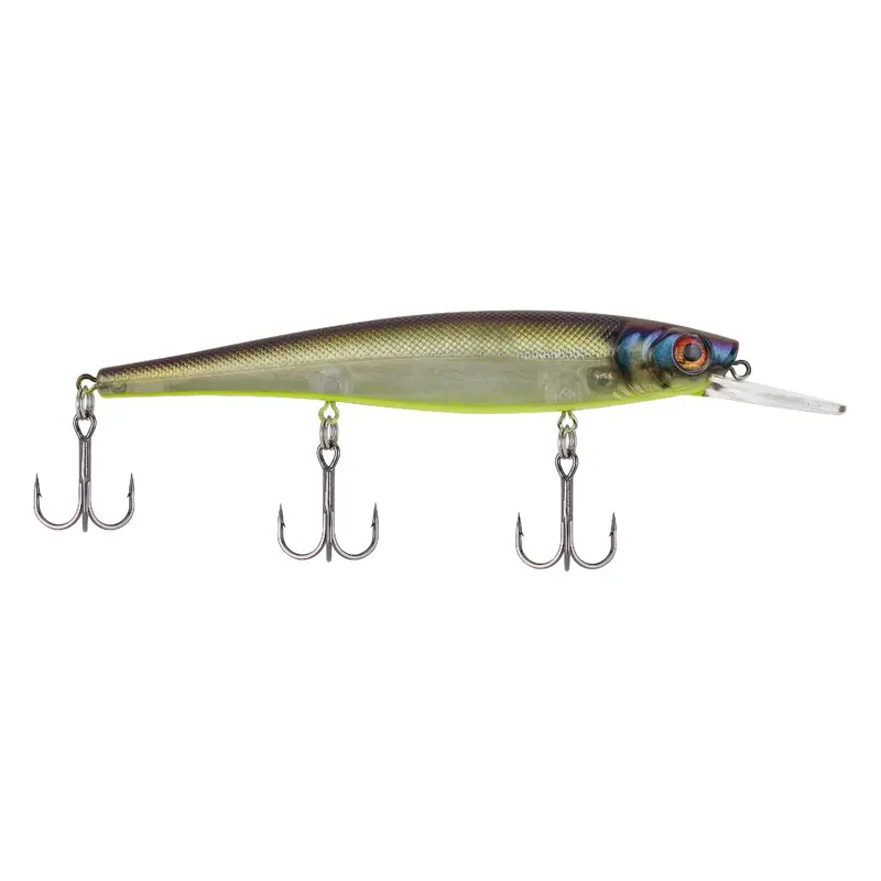 Skinny Cutter 110+ Hard Bait – 4.375" Crankbait, 4–7 Ft Dive, Triple Hook, Chameleon Vapor 1