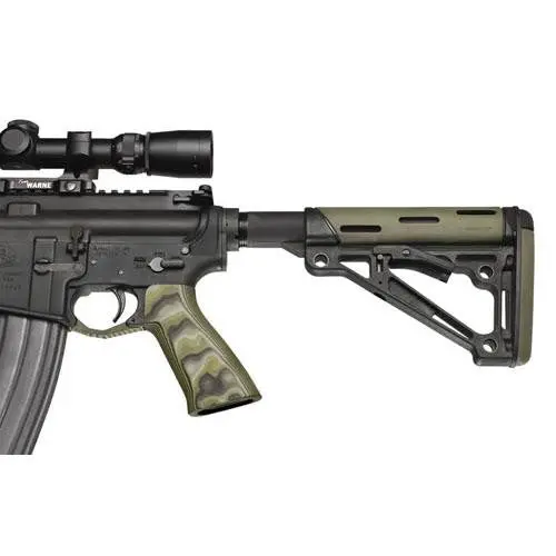 Smooth-Finish G10 Ar-15 Grip – Green Mosaic, Ergonomic Design 1