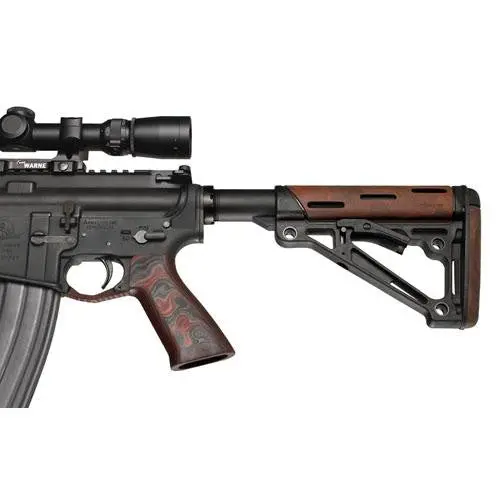 Smooth G10 Ar-15 Grip – Red Lava Color, Minimalist Profile 1
