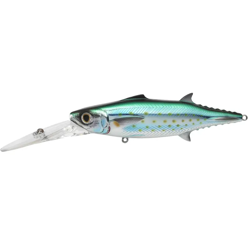 Spanish Mackerel Trolling Lure – 6" Length, #2-0 Hook, 0–25+ Ft Depth Range, Silver-Blue-Green Color Scheme 1