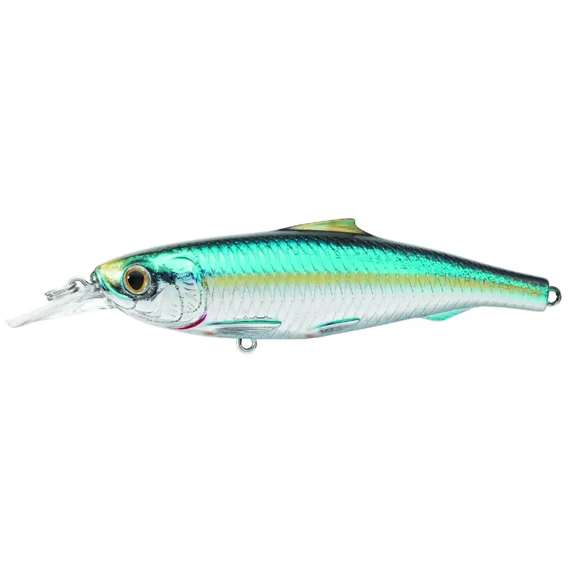 Spanish Sardine Jerk Bait – Saltwater-Specific, 5.25", #1 Hook, 0–4 Ft Dive Depth, Silver-Blue-Green Finish 1