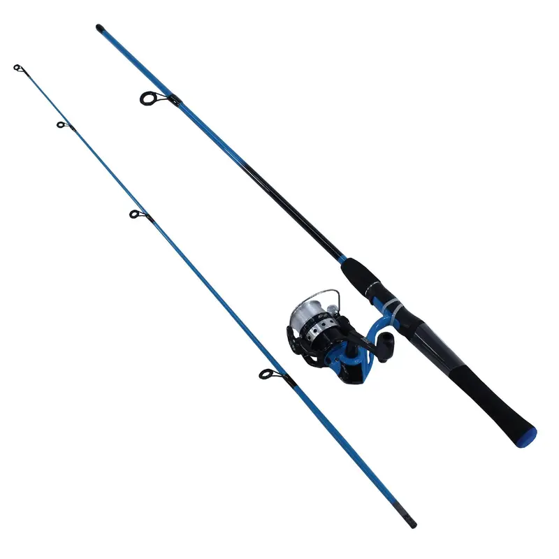 Splash Spinning Combo — Blue, 20-Size Reel, 5.3:1 Ratio, 6' Two-Piece Rod, 4–8 Lb Line Capacity, Ambidextrous 1