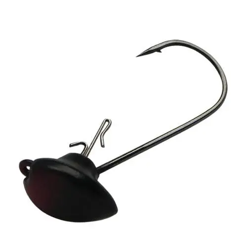 Stand-Up Alien Head Hook – Size 3/0, 1–4 Oz Weight Range, Non-Shiny Black (4-Pack) 1