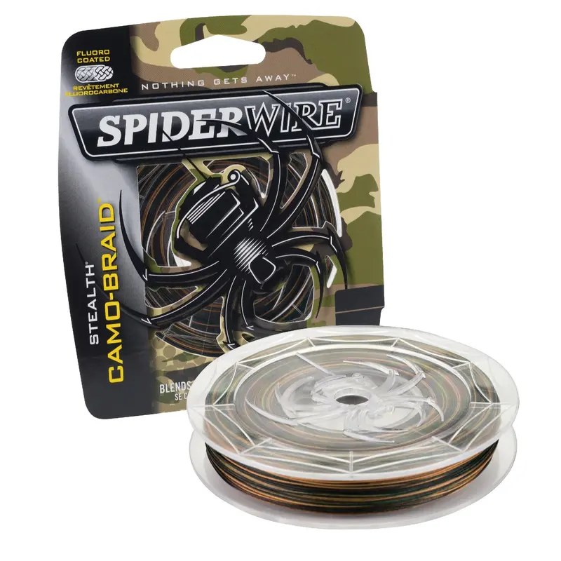 Stealth Braid Superline Fishing Line – 300 Yards, 0.015" Dia, 65 Lb Test, Camo Pattern 1