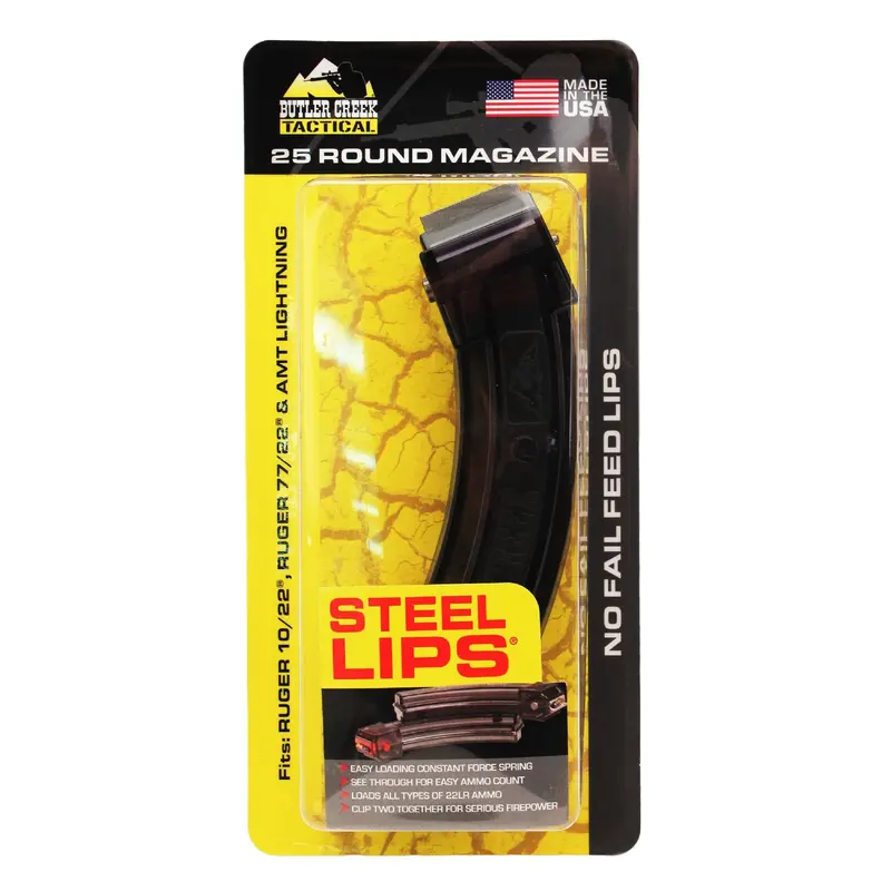 Steel Lips Banana-Shaped Magazine – Smoke Finish, 25-Round Capacity 1