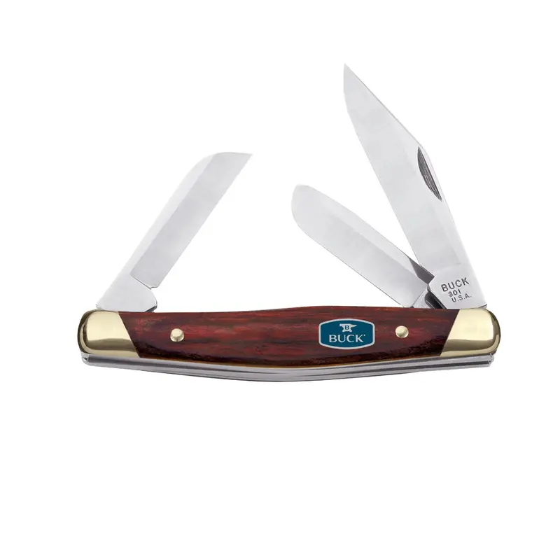 Stockman Folding Knife – 2.875" Clip Point, Rosewood Dymondwood Handle 1
