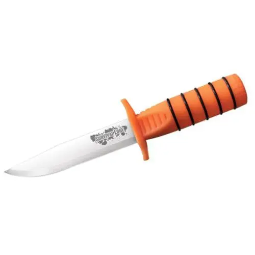 Survival Edge Fixed-Blade Knife – High-Visibility Orange Handle 1