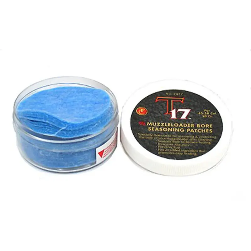 T17 Bore Cleaning Patches – 2.5-Inch Diameter, 50 Per Jar 1