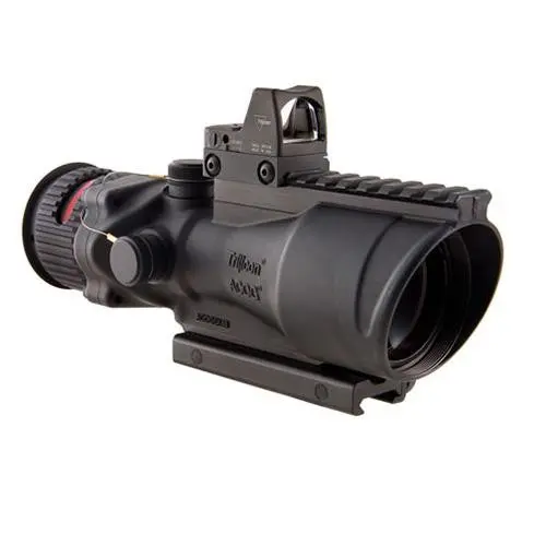Ta75-Mounted 6X48Mm Acog Scope – Dual Illumination, Red Chevron .308 Reticle, Black 1