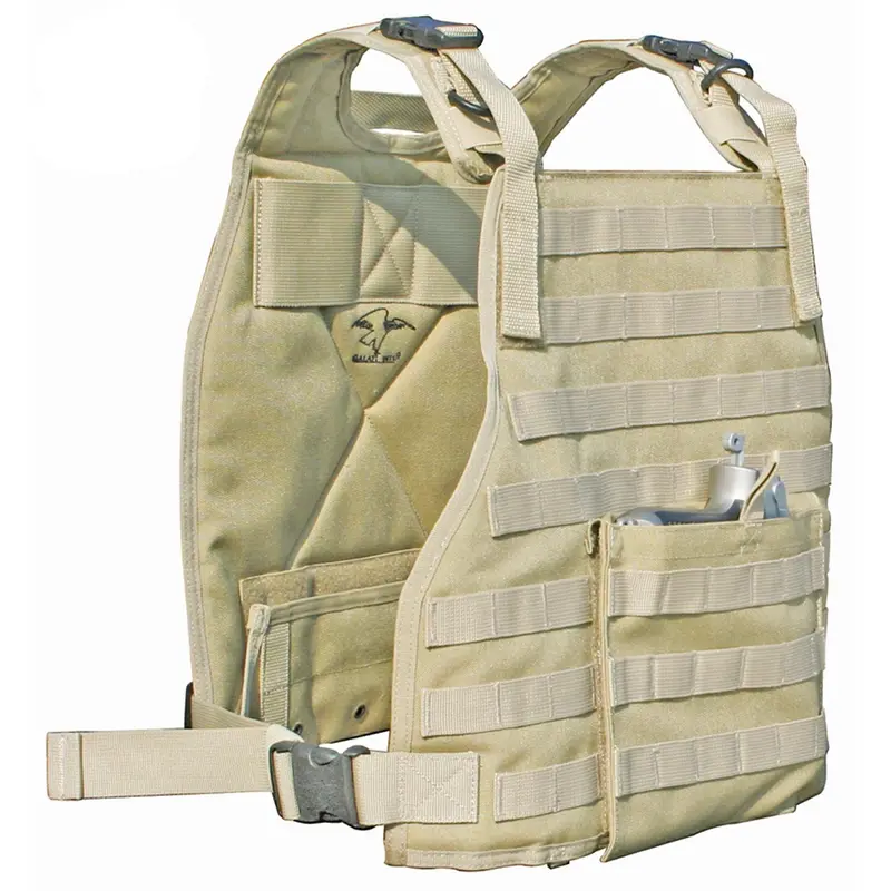 Tactical Plate Carrier Vest – Tan Color, Modular Design 1
