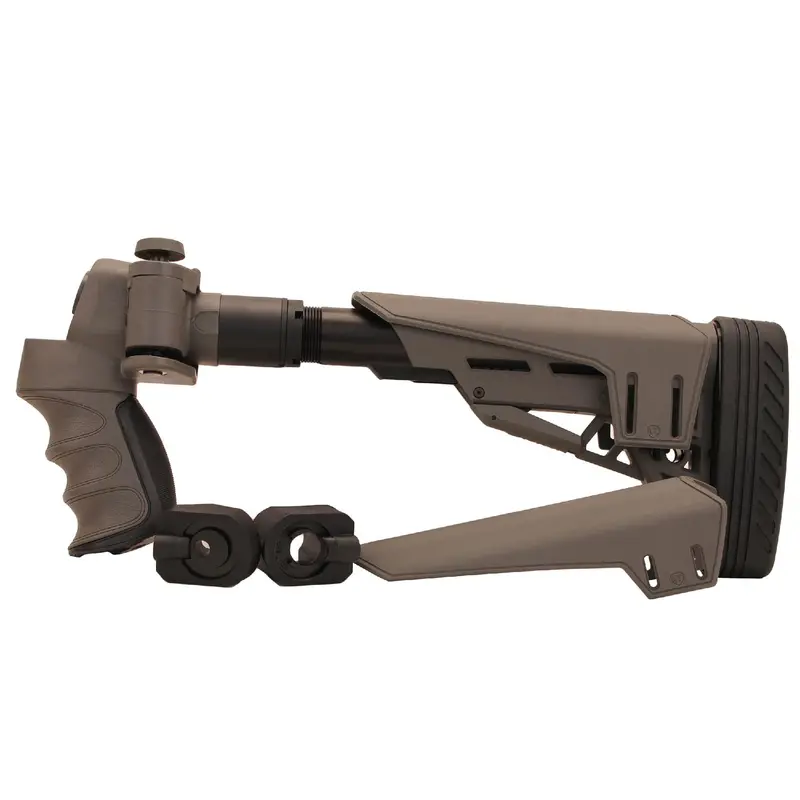 Tactlite Adjustable Side-Folding Stock For Mossberg/Remington/Winchester 12-Gauge Shotguns – Flat Dark Earth Finish With Scorpion Recoil System 1