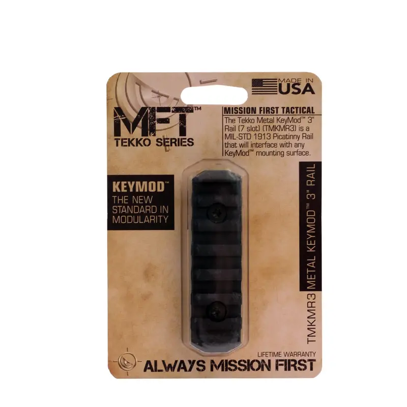 Tekko Metal Keymod 3" Accessory Rail – Black 1