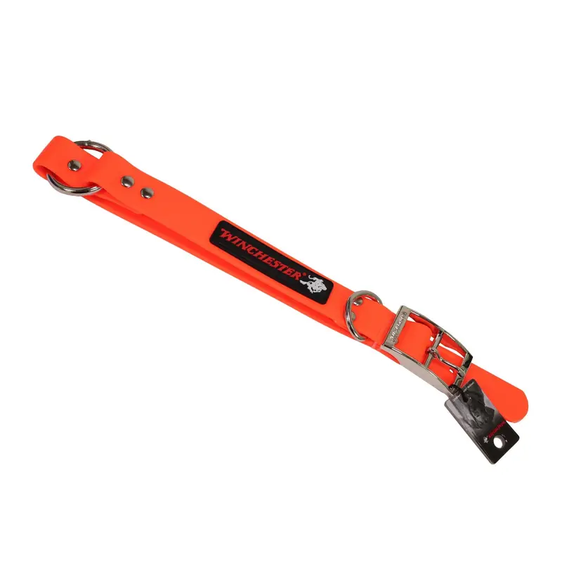 Textured Orange Synthetic Dog Collar – 22-Inch Length, 1-Inch Width 1