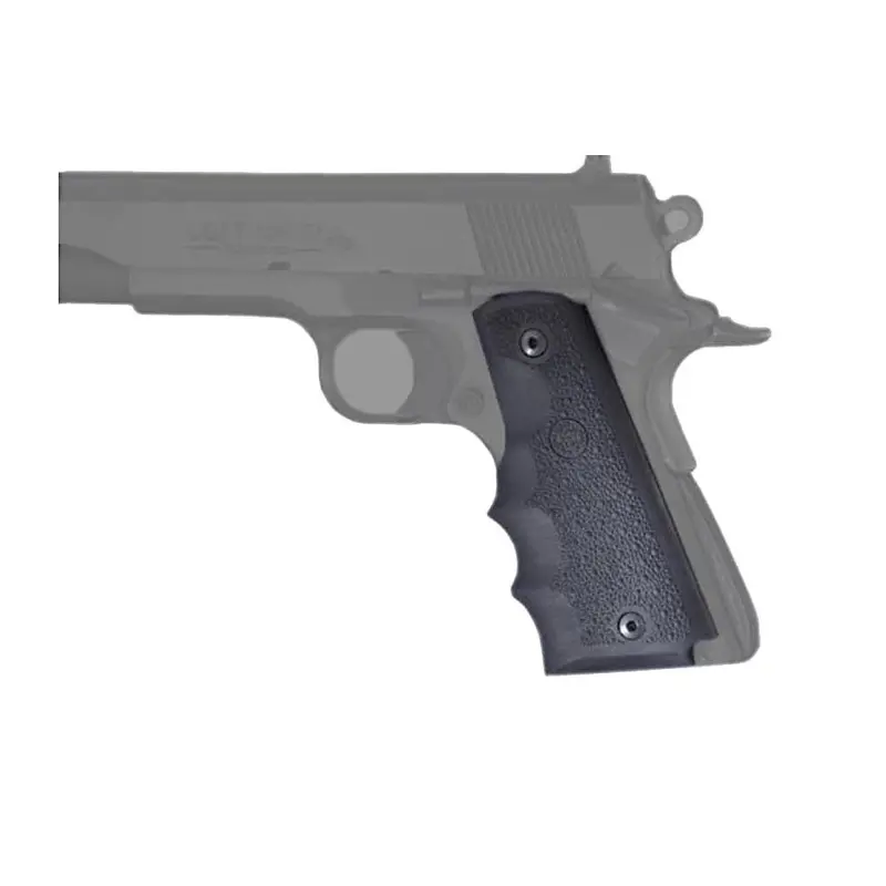 Textured Rubber Grip For Colt 1911 .45 — Finger Groove Design 1