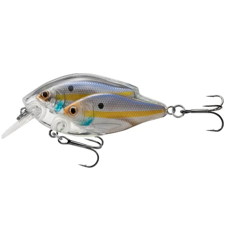 Threadfin Shad Baitball Squarebill – Freshwater Lure (2.375", #6 Hook, 3–4 Ft Depth, Pearl-Violet Shad) 1
