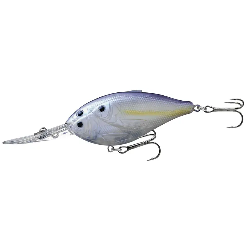 Threadfin Shad Crankbait – 3-Inch Freshwater Lure, #2 Hook, 16-Foot Dive Depth, Ghost-Pearlescent Shad Finish 1