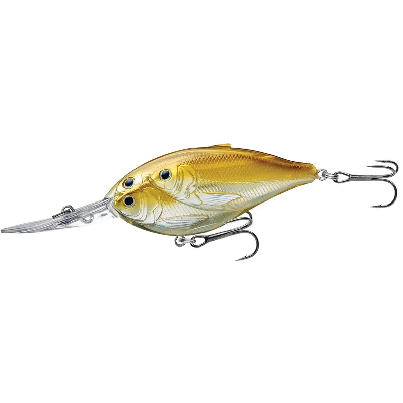Threadfin Shad Crankbait – 3-Inch Freshwater Lure, #2 Hook, 16-Foot Dive Depth, Metallic Pearl-Olive Finish 1