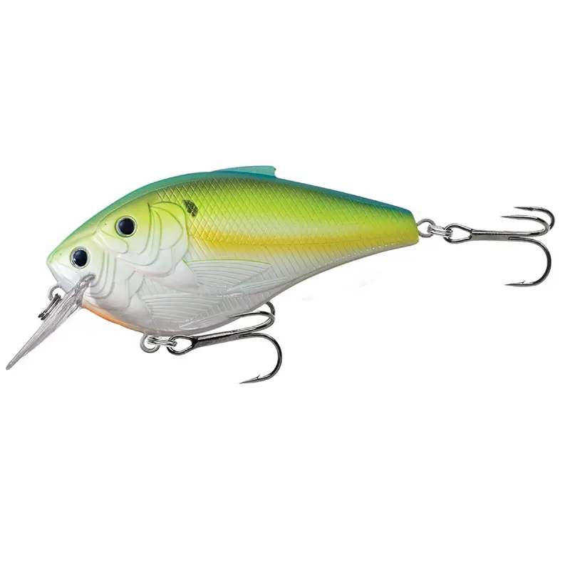 Threadfin Shad Squarebill Crankbait – 3.5" Freshwater Lure, #1-0 Hook, 5–6 Ft Dive Depth, Chartreuse-Pearl-Blue 1