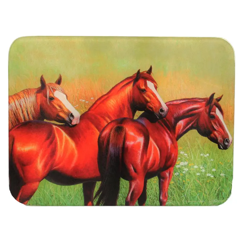 Three Horse Cutting Board – 12" X 16" Premium Size 1