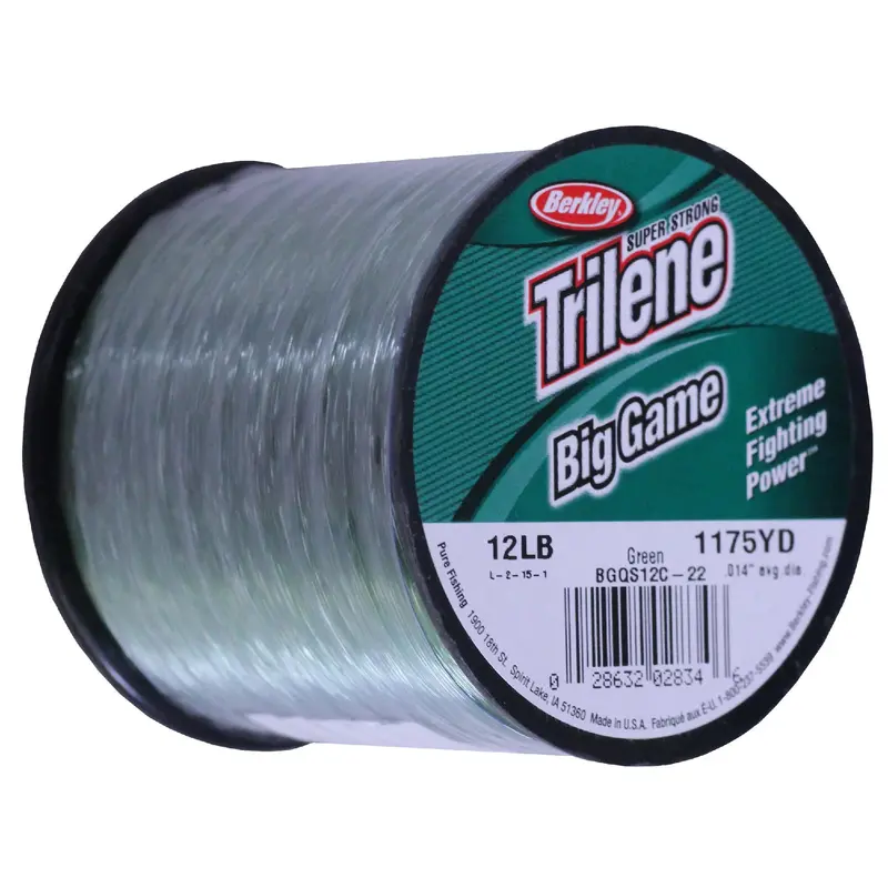 Trilene Big Game Monofilament Fishing Line – 1175 Yds, 12 Lb Test, 0.014" Green 1