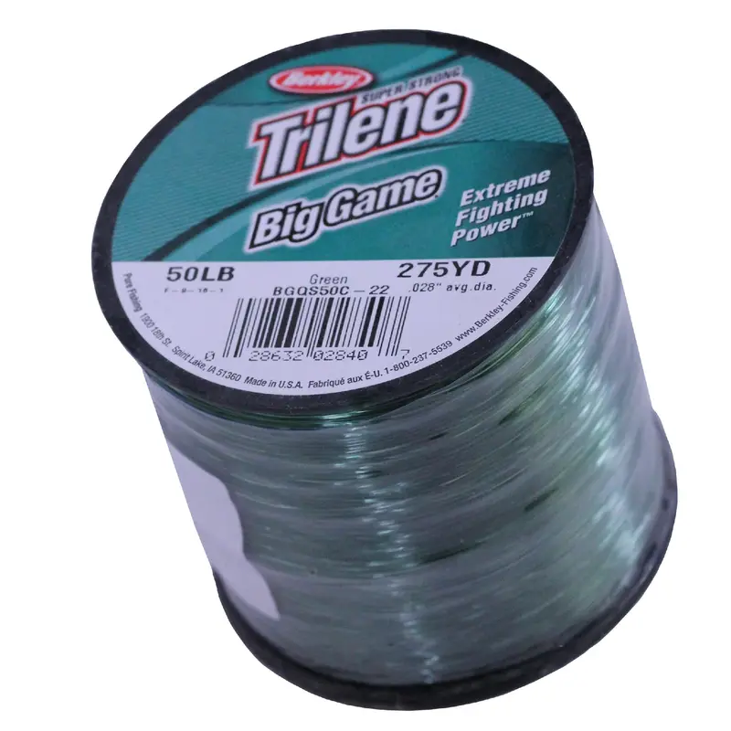 Trilene Big Game Monofilament Fishing Line – 275 Yds, 50 Lb Test, 0.028" Green 1