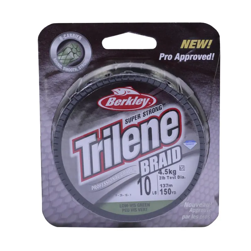 Trilene Professional Braid Superline – 150 Yd, 10 Lb Test, Low-Vis Green (≈2 Lb Mono Equivalent) 1