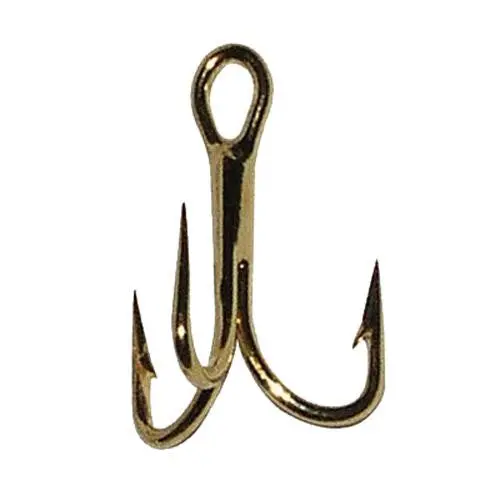 Trout-Specific Treble Hook – Size 18, Gold Plated, 4-Pack 1