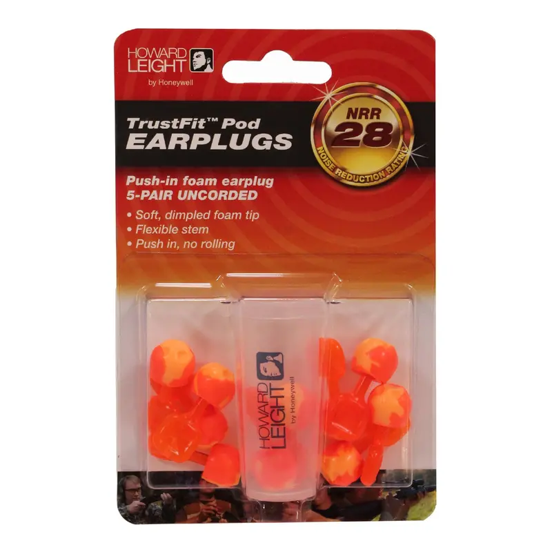 Trustfit Pod Push-In Foam Ear Plugs – Uncorded, 5-Pair Value Pack 1