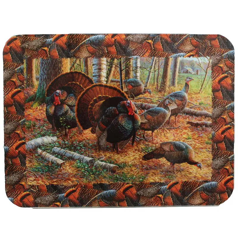 Turkey-Themed Wooden Cutting Board – 12" × 16" 1