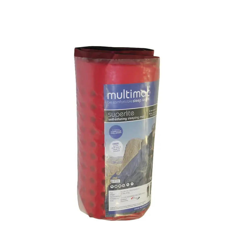 Ultra-Lightweight Superlite Inflatable Mat – Red And Black Colorway 1