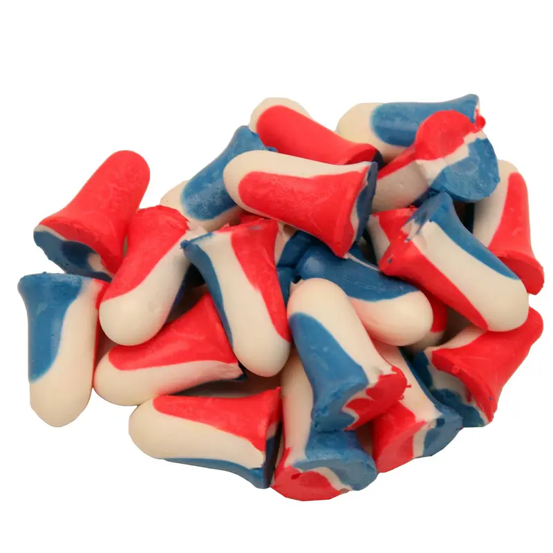 Usa Shooters Foam Ear Plugs – Patriotic Red, White & Blue (10 Pairs) 1