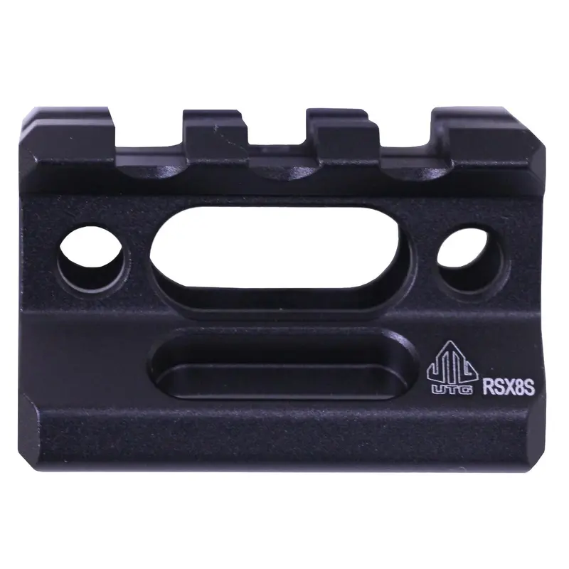 Utg Stainless Steel Picatinny Riser Mount – Low-Profile Black 1