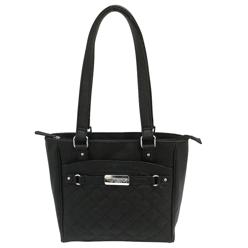 Vism Quilted Concealed Carry Tote Bag In Black 1