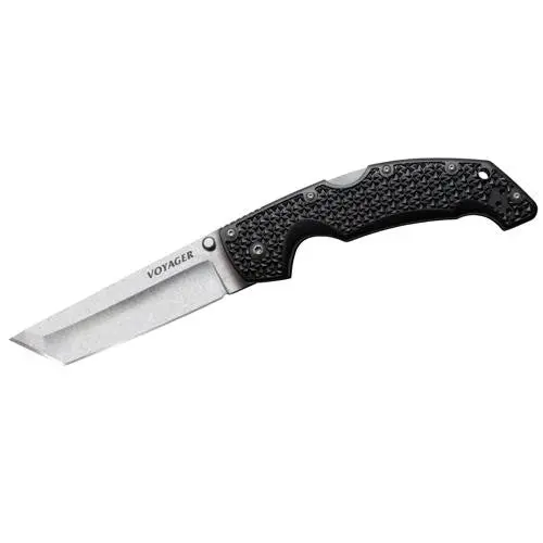 Voyager Tanto Pocket Knife – 4-Inch Plain-Edge Blade, Bd1 Stainless Steel 1