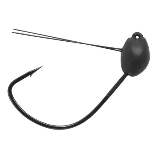 Wacky Rig Jig Head – Size 1/0, 3/16 Oz, Non-Slip Black Finish (3-Pack) 1